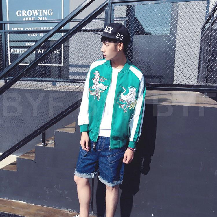 横須賀スカジャン スカジャン ジャケット ブルゾン メンズ 和柄 横須賀 鶴 花柄 刺繍 薄手 ライトアウター ビッグシルエット スカジャン 秋 18 カコイイ 0925wt02 Byf 通販 Yahoo ショッピング