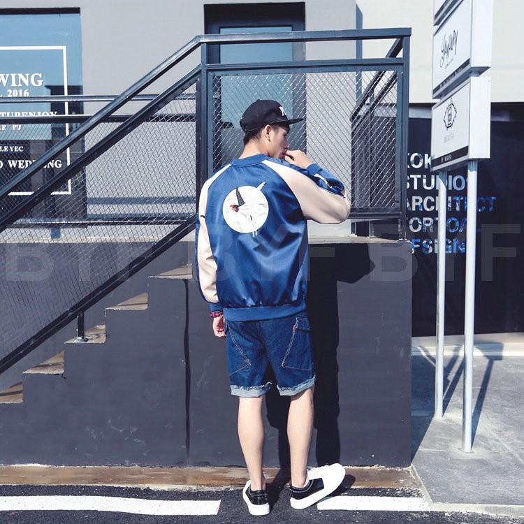 ジャケット 横須賀スカジャン スカジャン ブルゾン メンズ 秋物 和柄 横須賀 燕 ツバメ 花柄 刺繍 薄手 ライトアウター ビッグシルエット スカジャン 秋 0925wt03 Byf 通販 Yahoo ショッピング