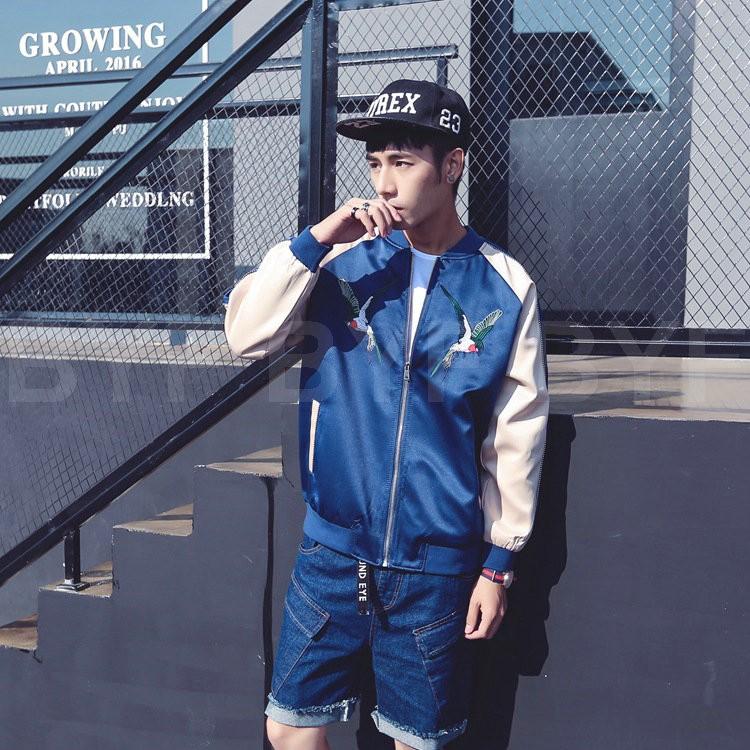 ジャケット 横須賀スカジャン スカジャン ブルゾン メンズ 秋物 和柄 横須賀 燕 ツバメ 花柄 刺繍 薄手 ライトアウター ビッグシルエット スカジャン 秋 0925wt03 Byf 通販 Yahoo ショッピング