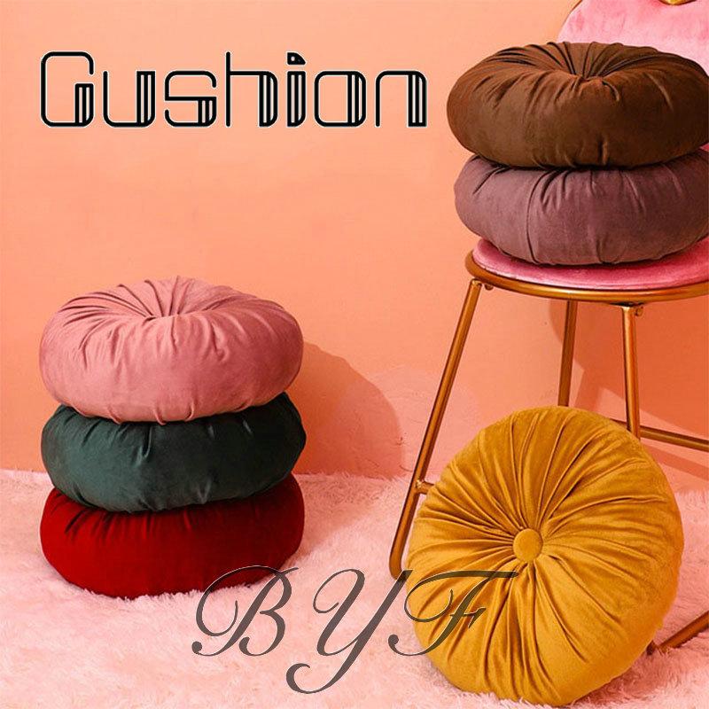 ラウンドクッション フロアクッション 丸型 座布団 腰枕 円形 かわいい プリーツ ベルベット ベロア 丸 丸いクッション 北欧 低反発 座る用 オフィス C3 Hoka34 Byf 通販 Yahoo ショッピング