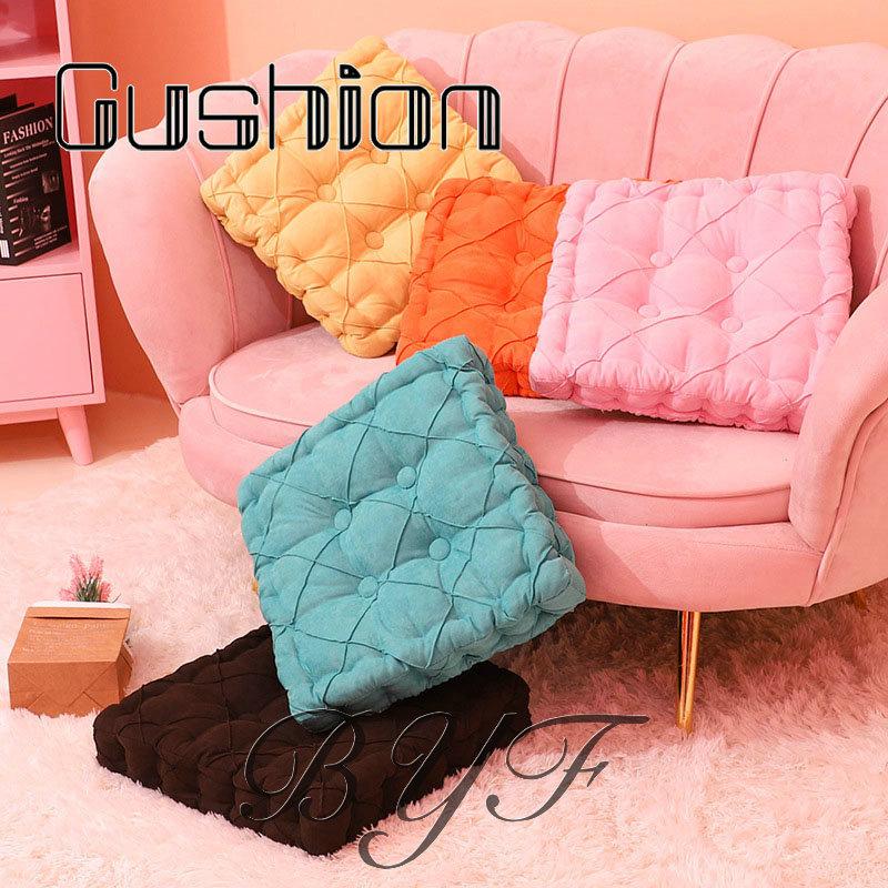 座布団 クッション おしゃれ 低反発 高反発 フロアクッション 正方形 座椅子 座イス 北欧 シンプル 布地 コットン クッション リビング 腰枕 座る用 オフィス C3 Hoka35 Byf 通販 Yahoo ショッピング