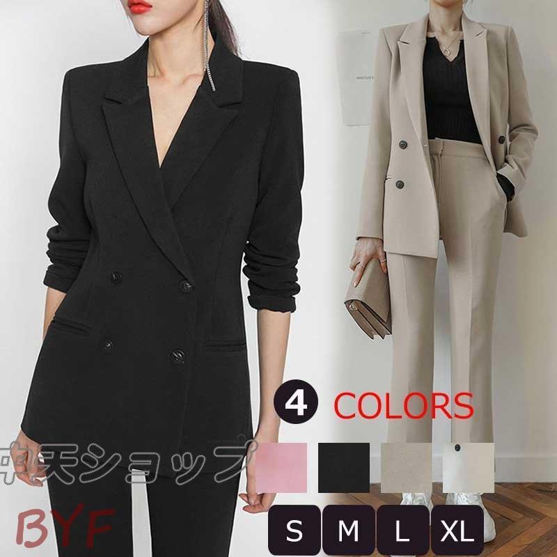 パンツスーツ レディース 2点セットパンツ黒スーツ 韓国風長袖 ジャケット パンツス一ツ夏物入園式スーツ人気フォーマル パーティー 通勤結婚式 Xl 新作 Cc21 Wi22zrr371 Byf 通販 Yahoo ショッピング