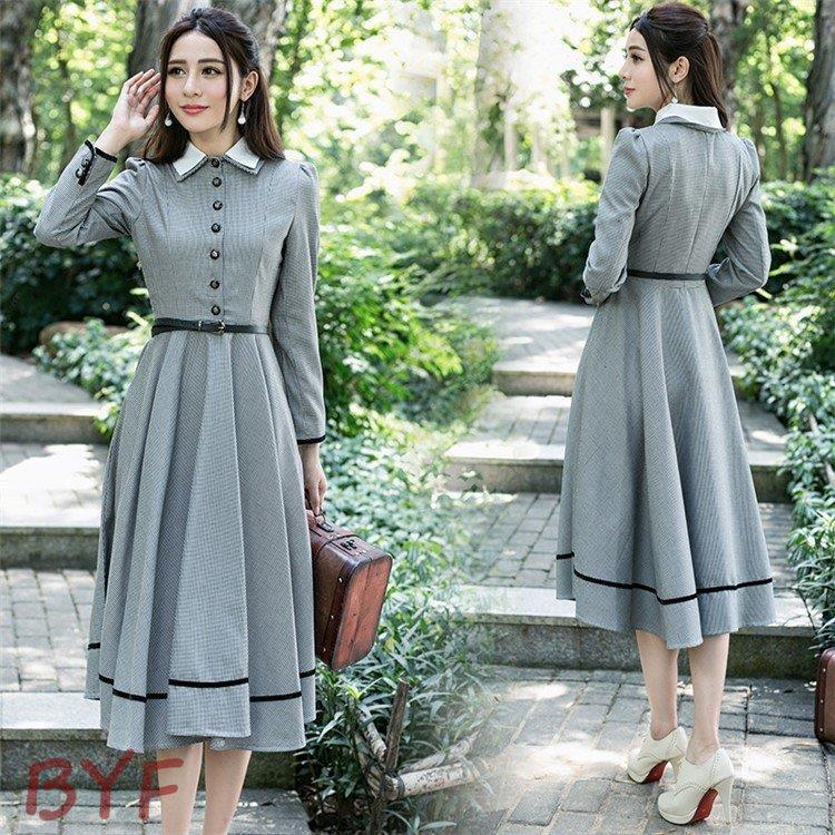 21a W新作 送料無料 英国のお嬢様のように着ているクラシック一品 ワンピース マキシワンピース ロングワンピース ワンピース Color 写真の色 Jeuneschirurgiens Com