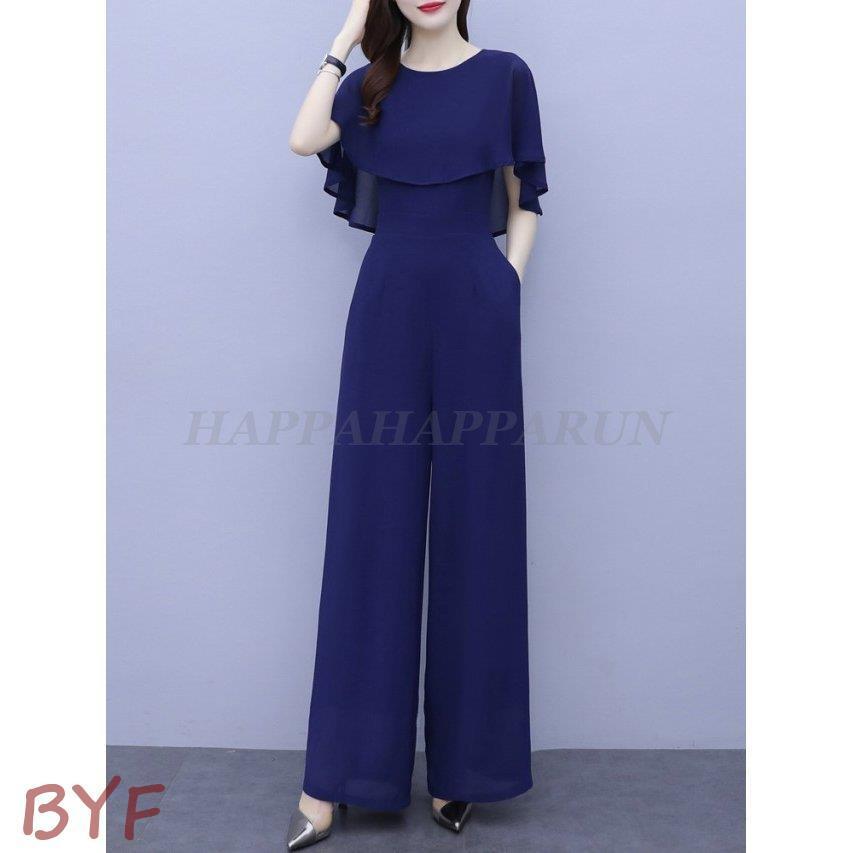 かっこいい パンツドレス 袖あり パーティードレス パンツ 結婚式 お呼ばれドレス 半袖 オールインワン ジャンプスーツ レディース 大きいサイズ 3l 4l 黒 本日特価