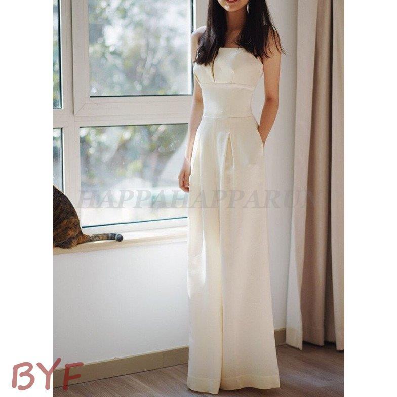 ウエディングドレス パンツドレス かっこいい 結婚式 二次会 花嫁 ドレス パンツ ベアトップ 大きいサイズ 3l ノースリーブ 個性的 モード系 袖なし Cc21 Wi30zrr99 Byf 通販 Yahoo ショッピング