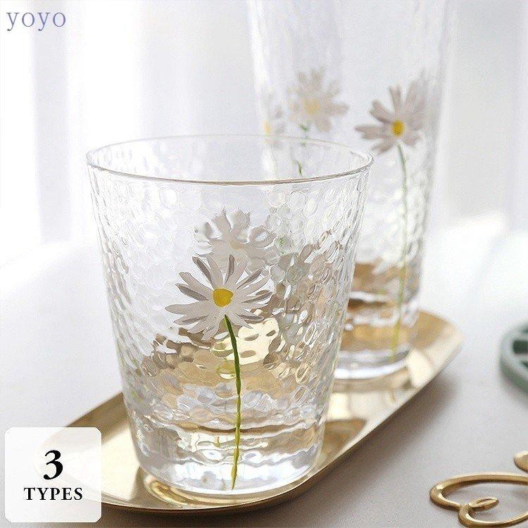 ガラス コップ グラス 割れない 食器 人気 カップ 取っ手なし 脚なし 型板グラス 花柄 石目調 シンプル 高級感 Gesga Byf 通販 Yahoo ショッピング