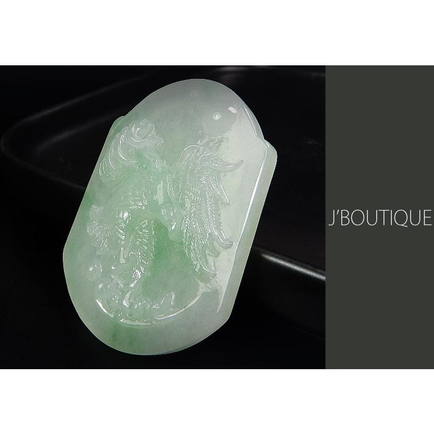 天然Aランク陽緑翡翠のひょうたん貔恘彫りペンダントアップルグリーンAB905