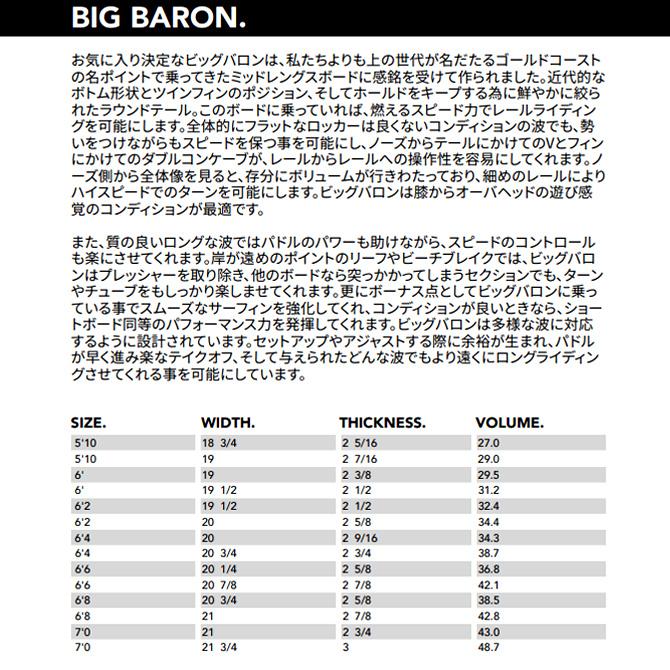 JS INDUSTRIES サーフボード ビッグバロン PE モデル 6'2 JS INDUSTRIES サーフボード ビッグバロン PE モデル 6'2
