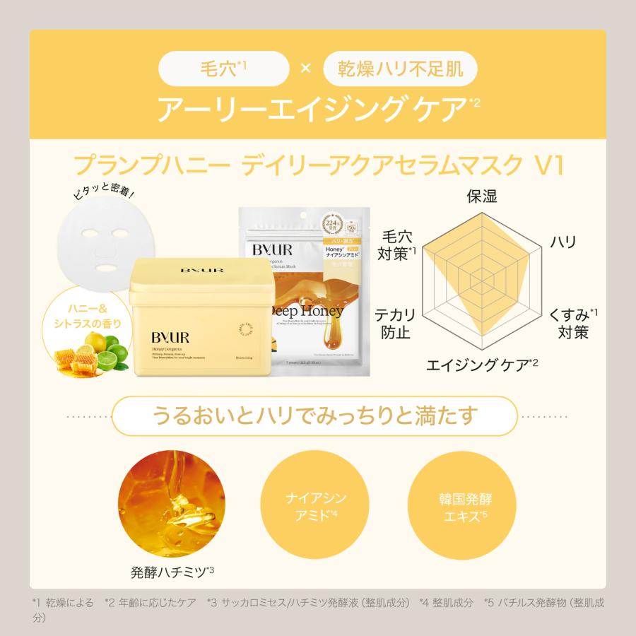 ByUR（バイユア） 大容量パック フェイスパック シートマスク デイリー