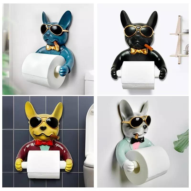 トイレットペーパー ホルダー ブルドッグ トイレ 犬 ブルドック トイレットペーパー ホルダー ブルドッグ トイレ 犬 ブルドック