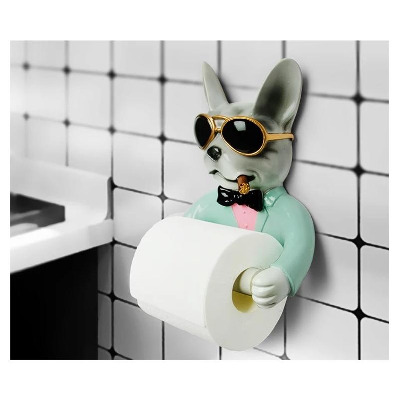 トイレットペーパー ホルダー ブルドッグ トイレ 犬 ブルドック トイレットペーパー ホルダー ブルドッグ トイレ 犬 ブルドック