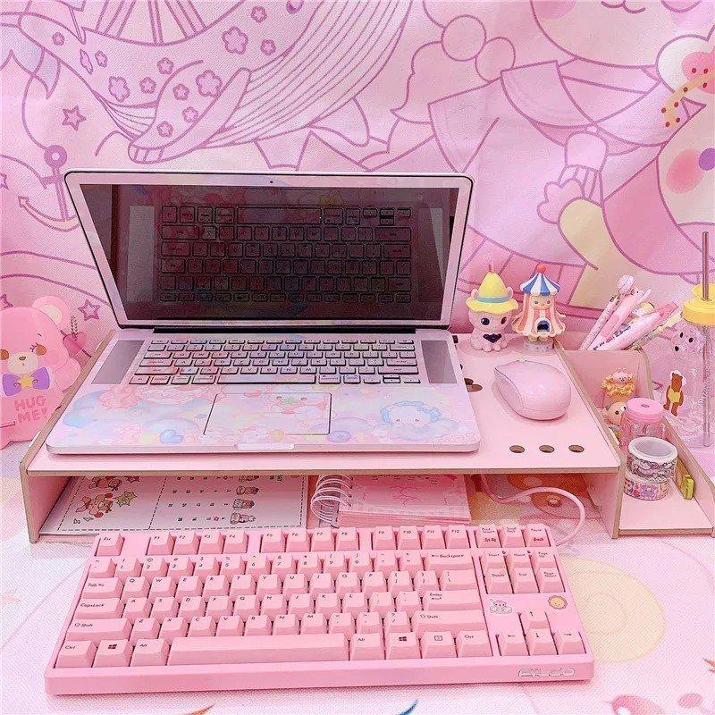モニター台 机上ラック パソコン Pc ピンク おしゃれ 木製 クーラー B0 E0 Bzshop A1052 Bzショップ 通販 Yahoo ショッピング