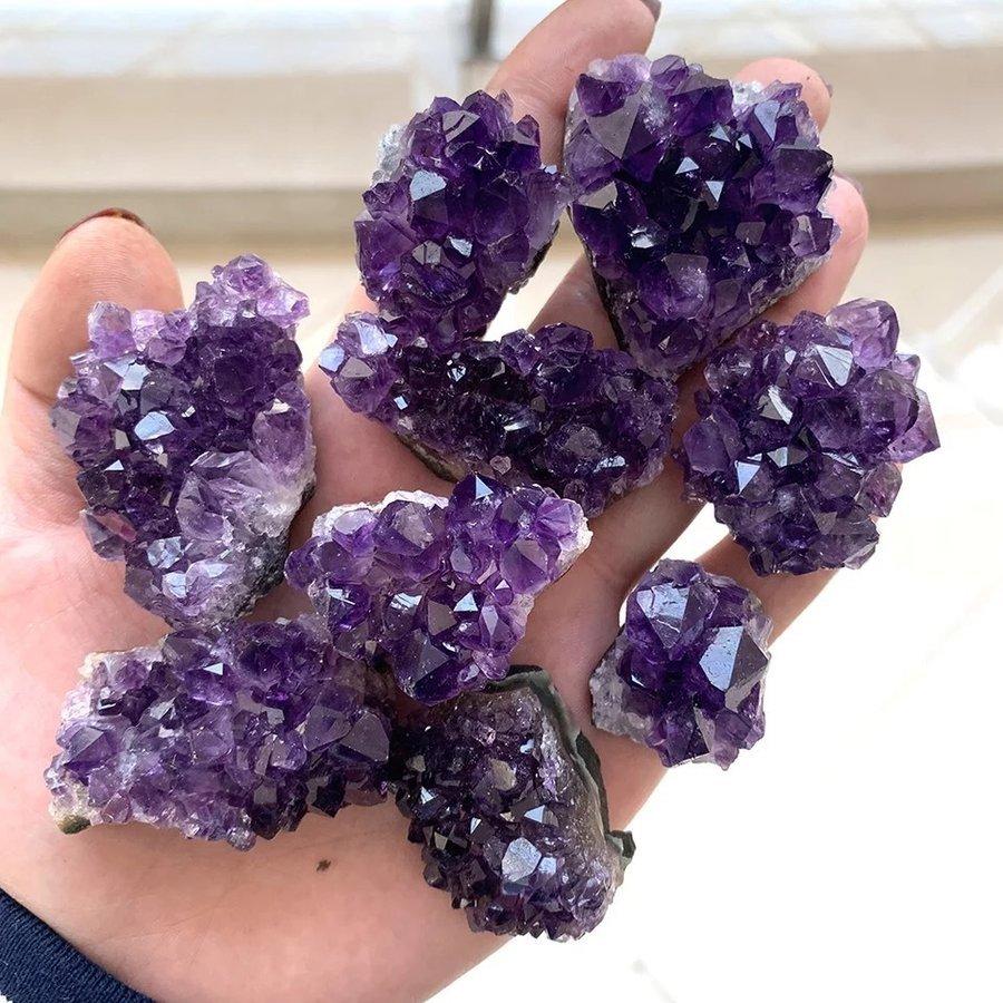 アメジスト 天然石 お守り パワーストーン 紫水晶 原石 クラスター