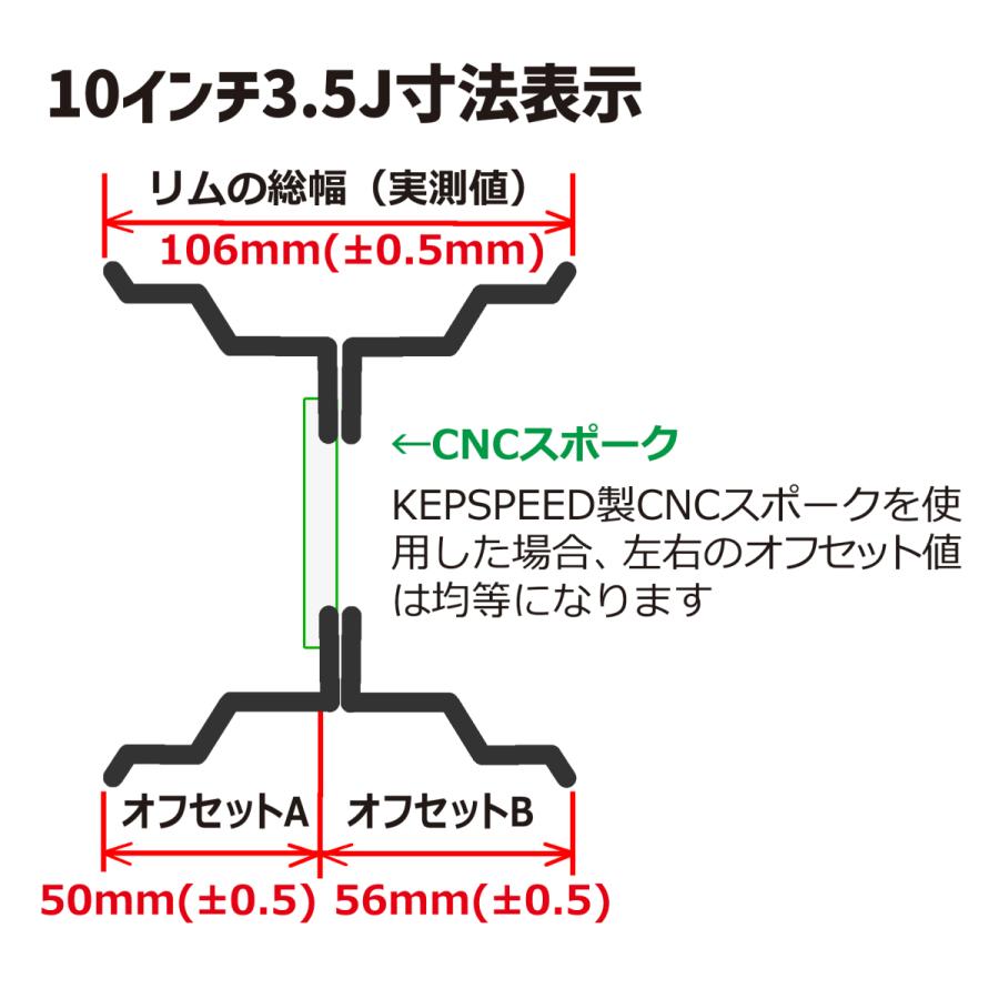 KEPSPEED製　モンキー・ダックス用　10インチ　ワイドホイール　(3.5J/4.0J/4.5J)　（リムのみ）｜c-and-j-cj｜05