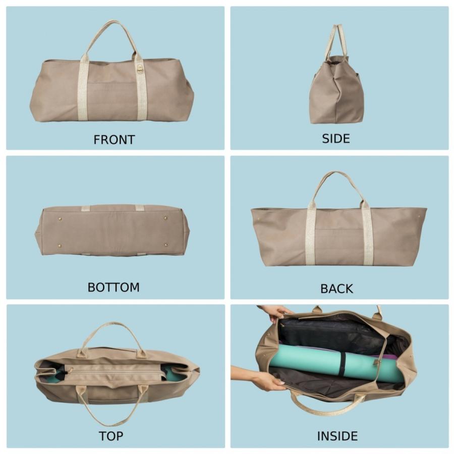 ヨガバッグ 大容量 レディース ヨガ マットケース Puレザー グレージュ Yogabag C And 通販 Yahoo ショッピング