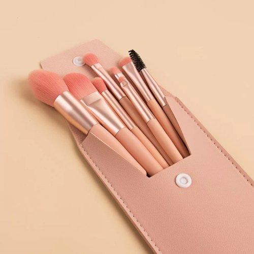 メイクブラシ8本セット メイクアップ用品 ケースタイプ : C-Beauty
