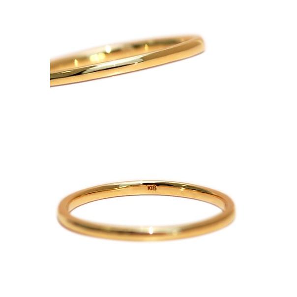 指輪 リング レディース 18金 18k K18 10金 10k K10 地金リング