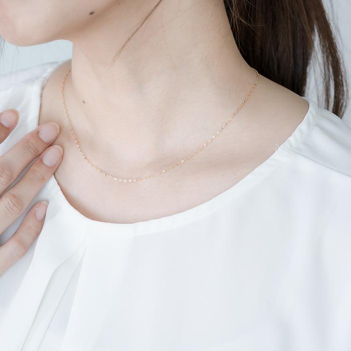 新作 お試し価格 K18 18金 18k ネックレス チェーン レディース ペタル