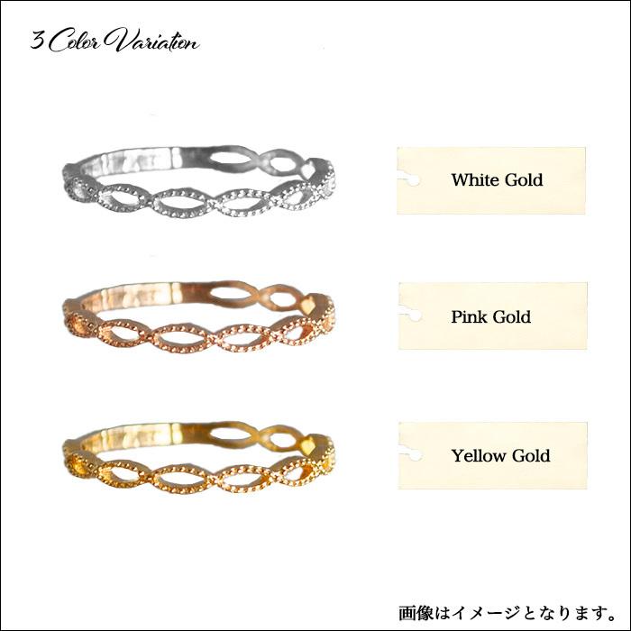 指輪 レディース リング ゴールド K10 10金 10k K18 18金 18k 人気 シンプル おしゃれ 普段使い ファッションリング 重ね付け レース 透かし デザインリングの画像