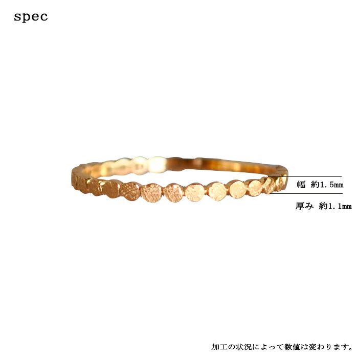 K18 18金 18k リング 指輪 レディース ゴールド K10 10金 10k 槌目