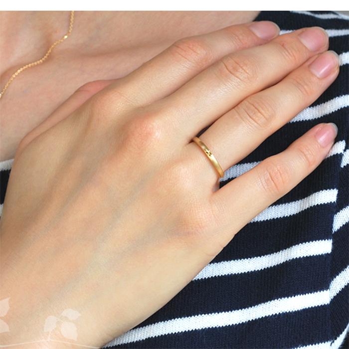 リング 指輪 レディース ゴールド シンプル おしゃれ 重ね付け K10 10