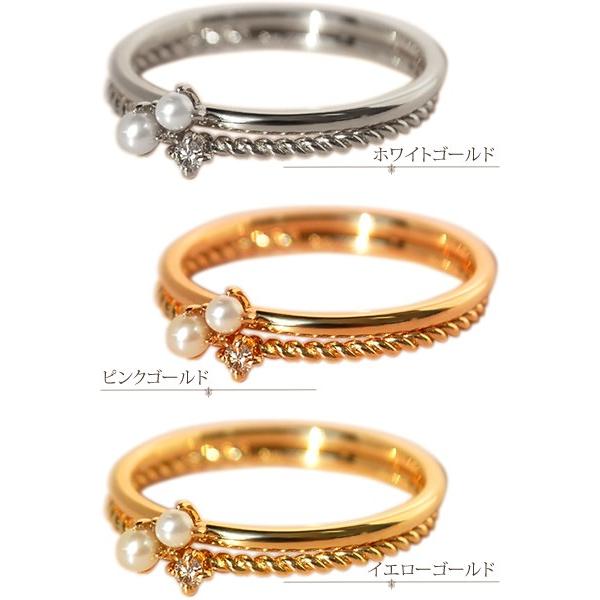 リング 指輪 レディース  セットリング シンプル おしゃれ  K10 10金 10k 18金 18k K18 天然石 宝石 誕生石 人気 華奢 重ね付けの画像
