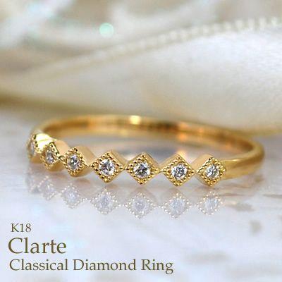 k18 重ね付けデザイン ダイヤモンド リング 11号 重ね付けリング