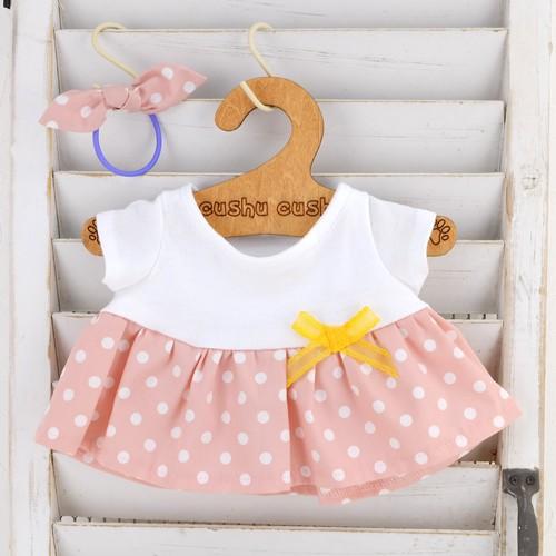 ステラルー 服 コスチューム ぬいぐるみ用 洋服 手作り 薄いピンク水玉 ワンピース 380sl Cds380sl カントリー雑貨コットンバニー 通販 Yahoo ショッピング