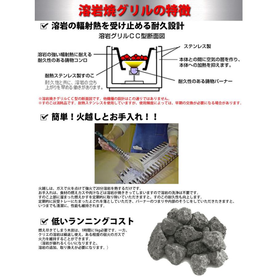 溶岩焼グリルCS403 業務用グリラー コンロ 下火式 ガス焚き 溶岩焼グリルCS403 業務用グリラー コンロ 下火式 ガス焚き