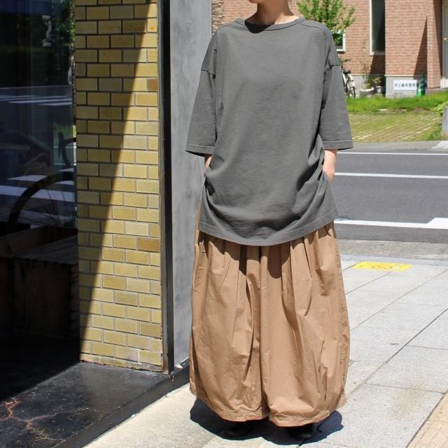 【20%OFF】Hands of creation USA18天竺サイドスリットロングT 1120819 ライトベージュ キャメル アーミーグリーン チャコール | Hands of creation | 14