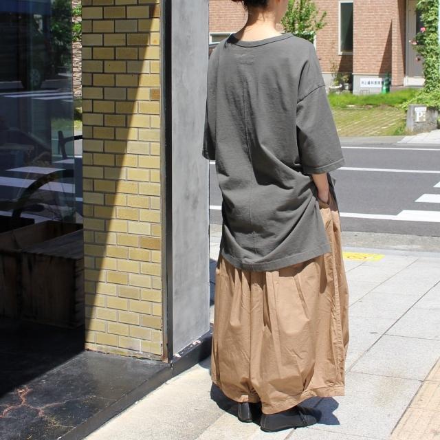 【20%OFF】Hands of creation USA18天竺サイドスリットロングT 1120819 ライトベージュ キャメル アーミーグリーン チャコール | Hands of creation | 15