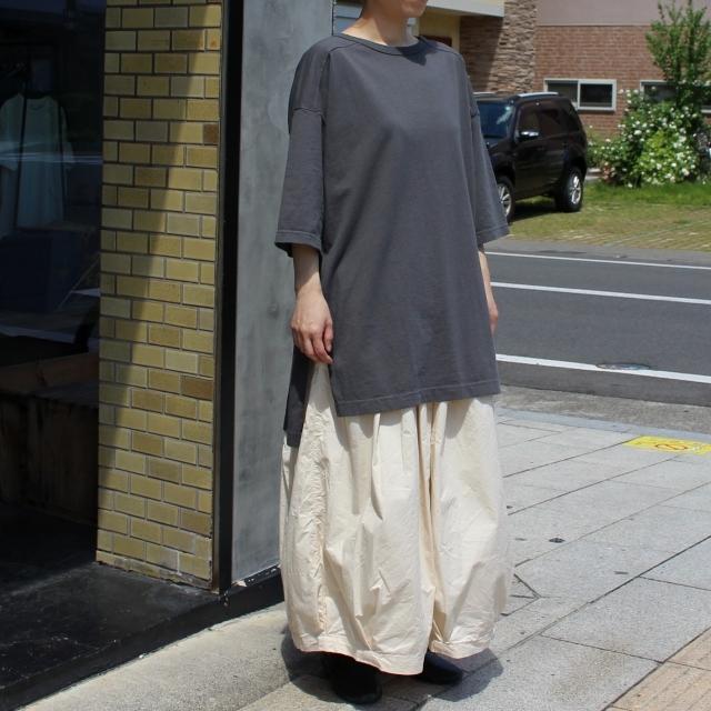 【20%OFF】Hands of creation USA18天竺サイドスリットロングT 1120819 ライトベージュ キャメル アーミーグリーン チャコール | Hands of creation | 17