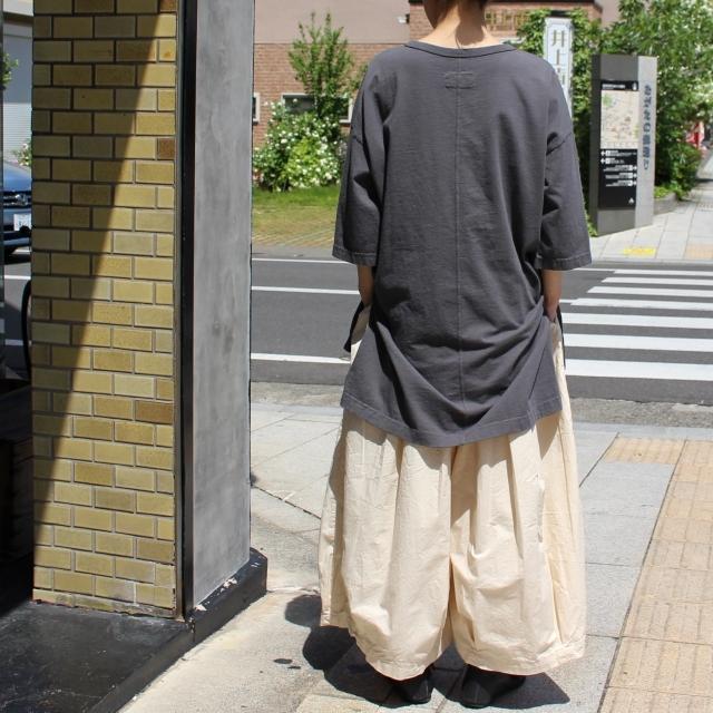 【20%OFF】Hands of creation USA18天竺サイドスリットロングT 1120819 ライトベージュ キャメル アーミーグリーン チャコール | Hands of creation | 19