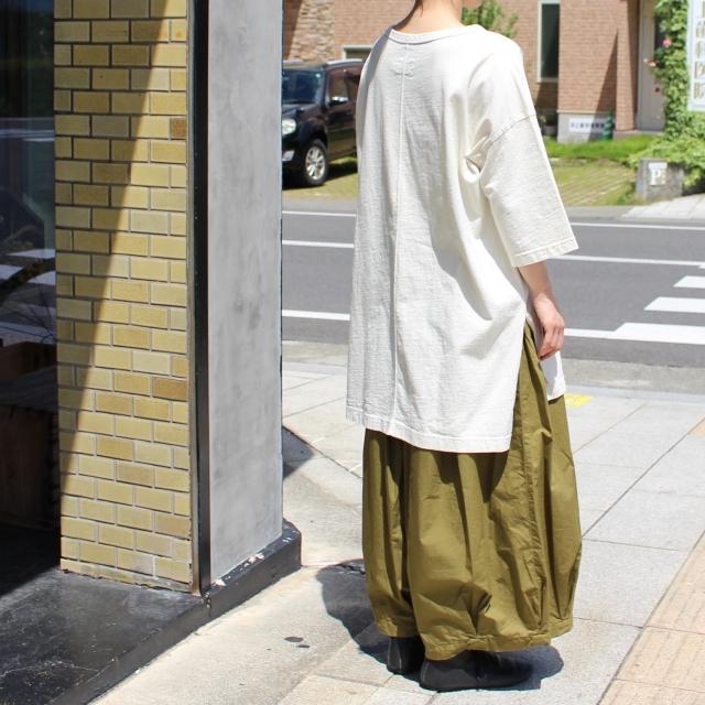 【20%OFF】Hands of creation USA18天竺サイドスリットロングT 1120819 ライトベージュ キャメル アーミーグリーン チャコール | Hands of creation | 03