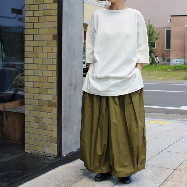 【20%OFF】Hands of creation USA18天竺サイドスリットロングT 1120819 ライトベージュ キャメル アーミーグリーン チャコール | Hands of creation | 04