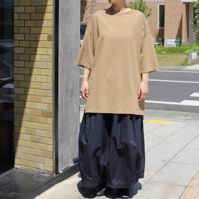 【20%OFF】Hands of creation USA18天竺サイドスリットロングT 1120819 ライトベージュ キャメル アーミーグリーン チャコール | Hands of creation | 09