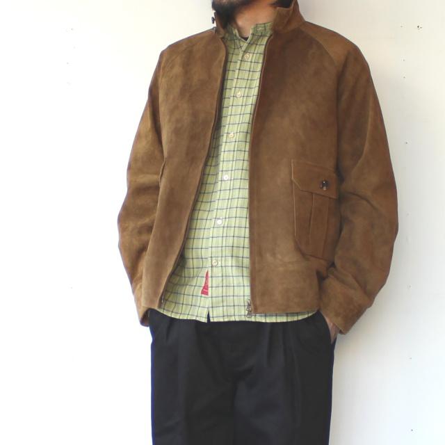 Soundman ホーススウェードハリントンジャケット Luke's / 143M-550A （Tan）の画像