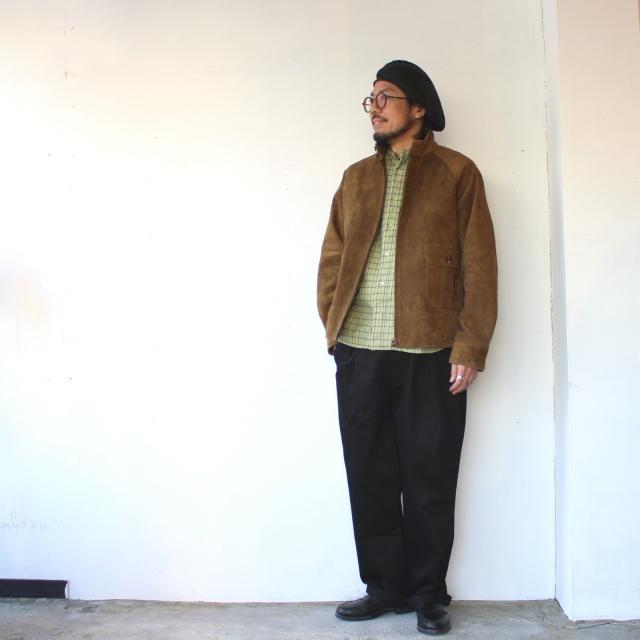 Soundman ホーススウェードハリントンジャケット Luke's / 143M-550A （Tan）の画像