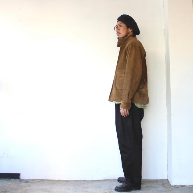 Soundman ホーススウェードハリントンジャケット Luke's / 143M-550A （Tan）の画像