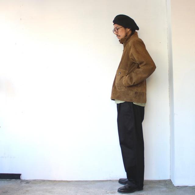 Soundman ホーススウェードハリントンジャケット Luke's / 143M-550A （Tan）の画像