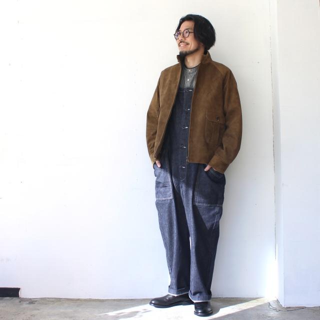 Soundman ホーススウェードハリントンジャケット Luke's / 143M-550A （Tan）の画像