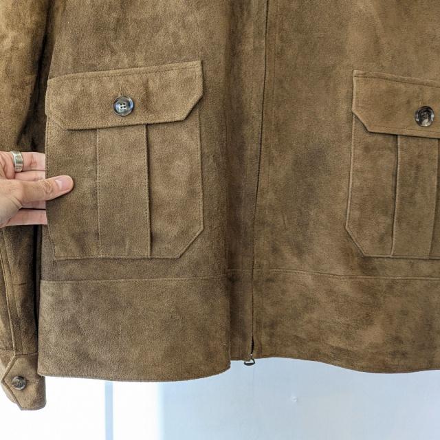 Soundman ホーススウェードハリントンジャケット Luke's / 143M-550A （Tan）の画像