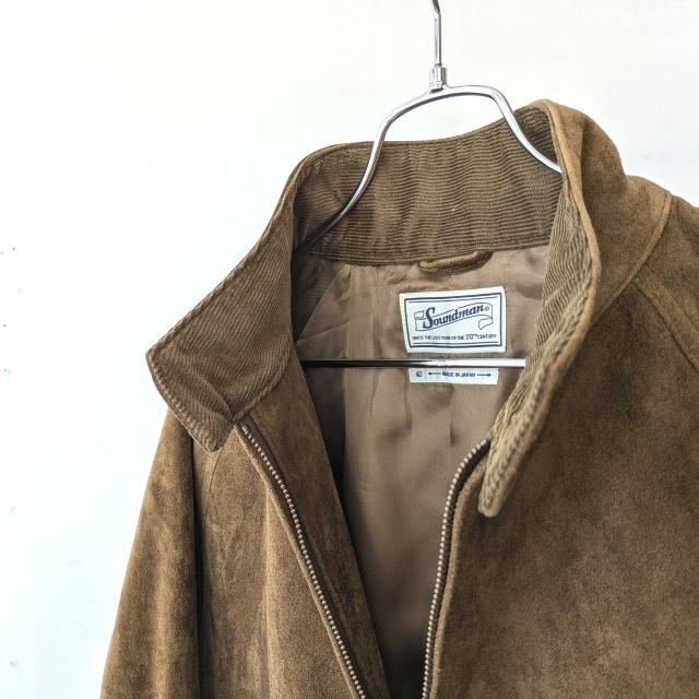 Soundman ホーススウェードハリントンジャケット Luke's / 143M-550A （Tan）の画像