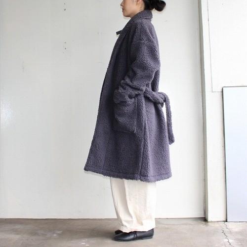 HARVESTY　ボアフリースガウンコート BOA-FLEECE GOWN COAT　A51706　（CHARCOAL） |  | 07