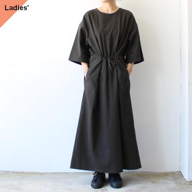 HAVERSACK 墨染ツイル5分袖ワンピース Ink dyed twill half-sleeve onepiece / 322530 | HAVERSACK