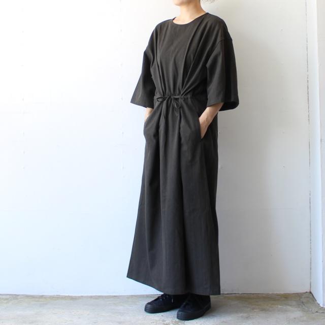 HAVERSACK 墨染ツイル5分袖ワンピース Ink dyed twill half-sleeve onepiece / 322530 | HAVERSACK | 03
