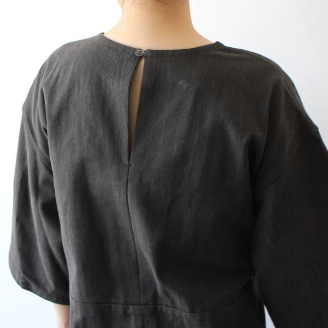 HAVERSACK 墨染ツイル5分袖ワンピース Ink dyed twill half-sleeve onepiece / 322530 | HAVERSACK | 07