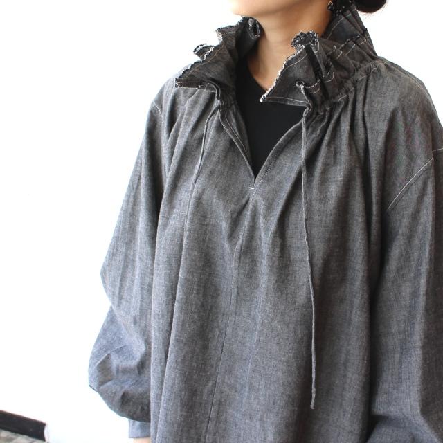 HAVERSACK ダンガリーダブルフリルカラーPOシャツ Dungaree Double Frill P/O Shirt / 322624 | HAVERSACK | 09