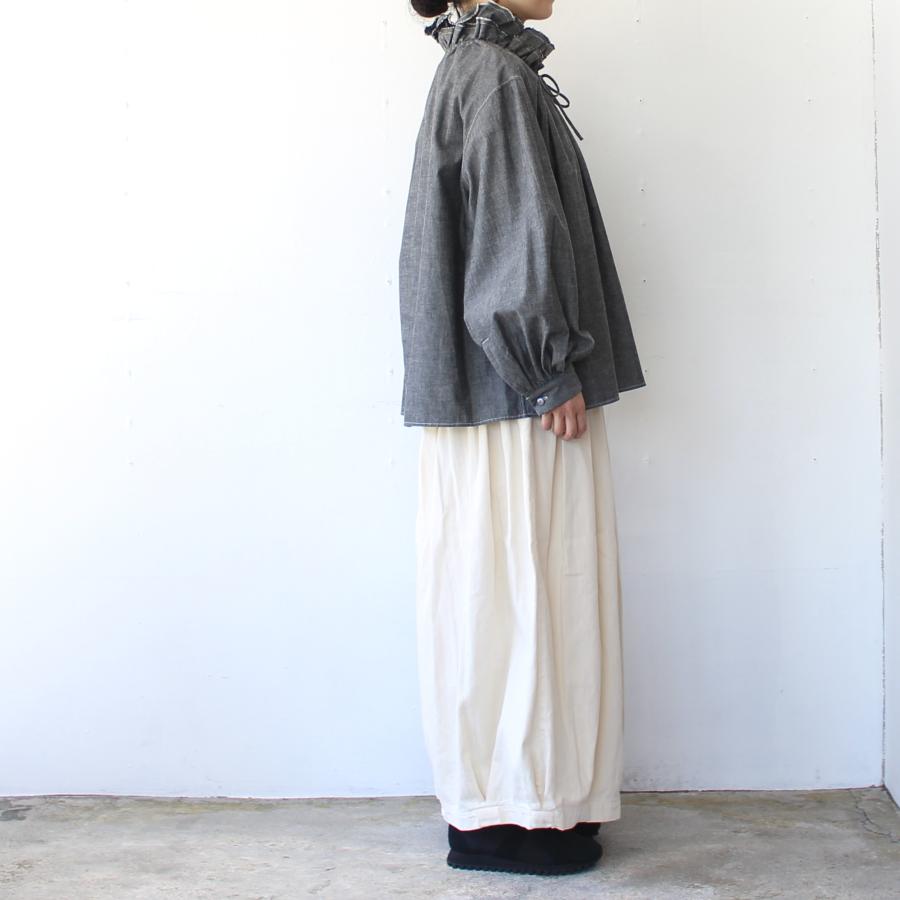 HAVERSACK ダンガリーダブルフリルカラーPOシャツ Dungaree Double Frill P/O Shirt / 322624 | HAVERSACK | 02
