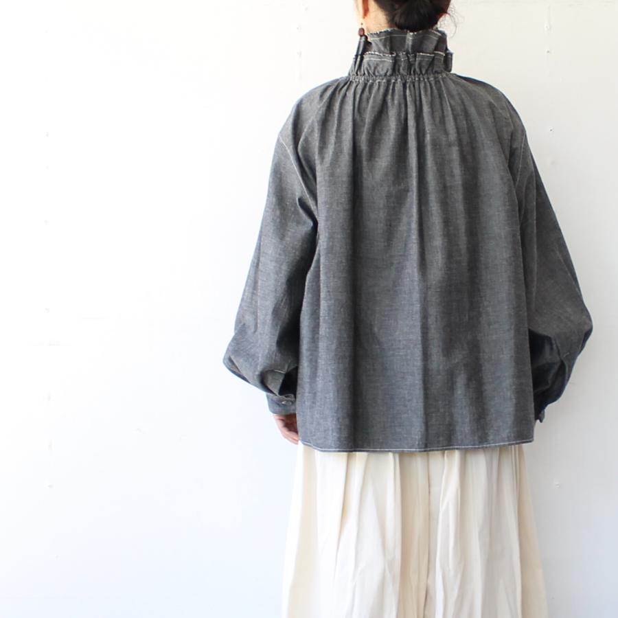 HAVERSACK ダンガリーダブルフリルカラーPOシャツ Dungaree Double Frill P/O Shirt / 322624 | HAVERSACK | 04
